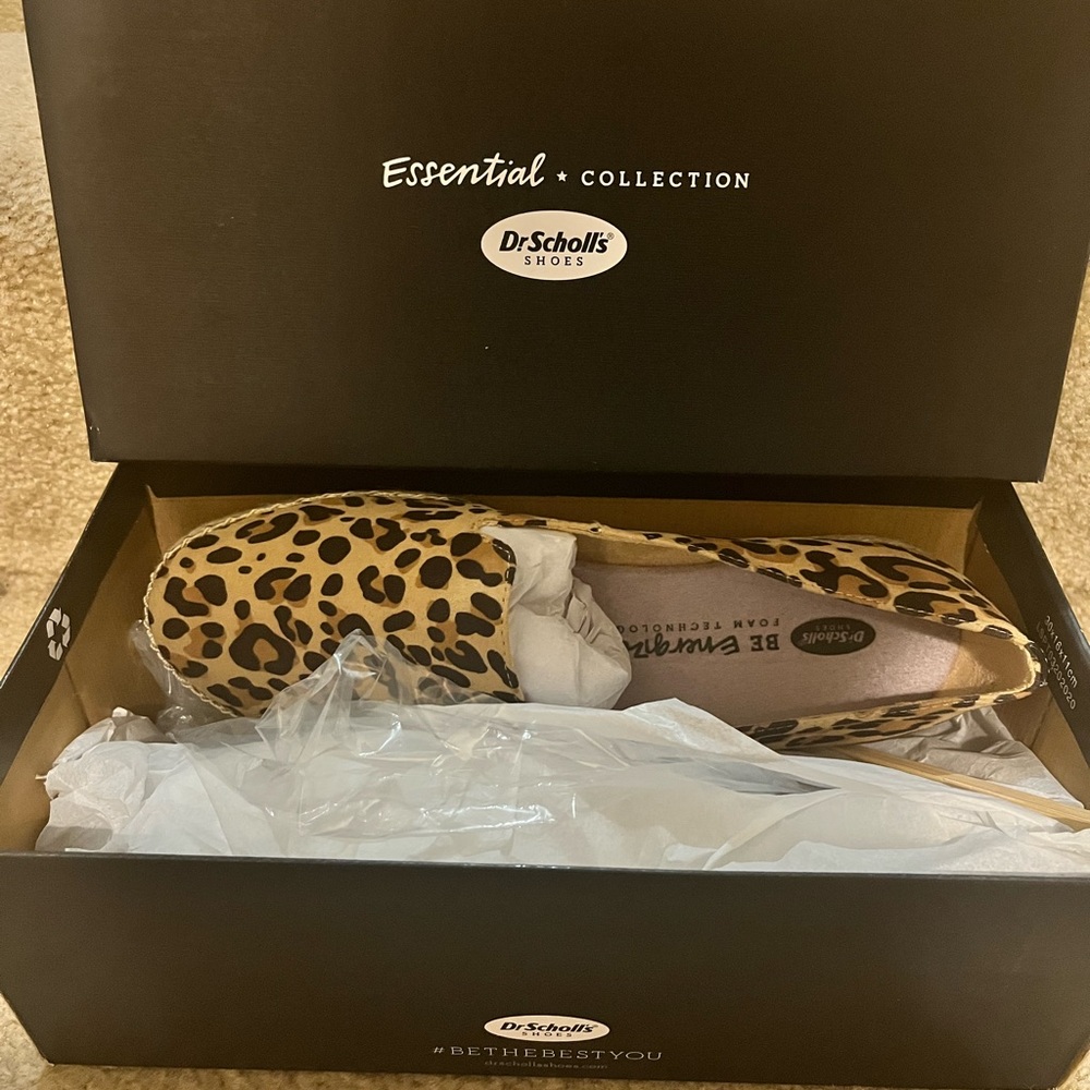 Dr Scholl’s Slip On Leopard Print Espadrilles Size 9.5